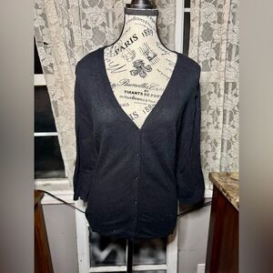 Black lightweight cardigan from Reitmans.